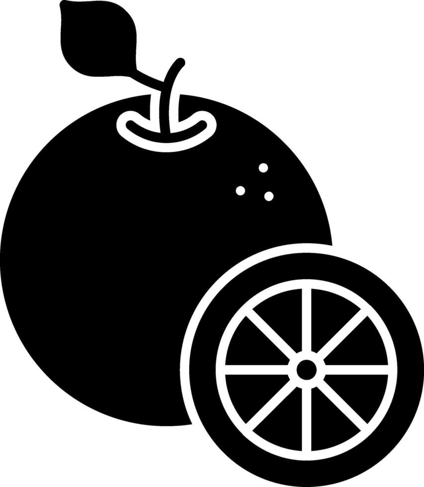 Tangerine Glyph Icon vector