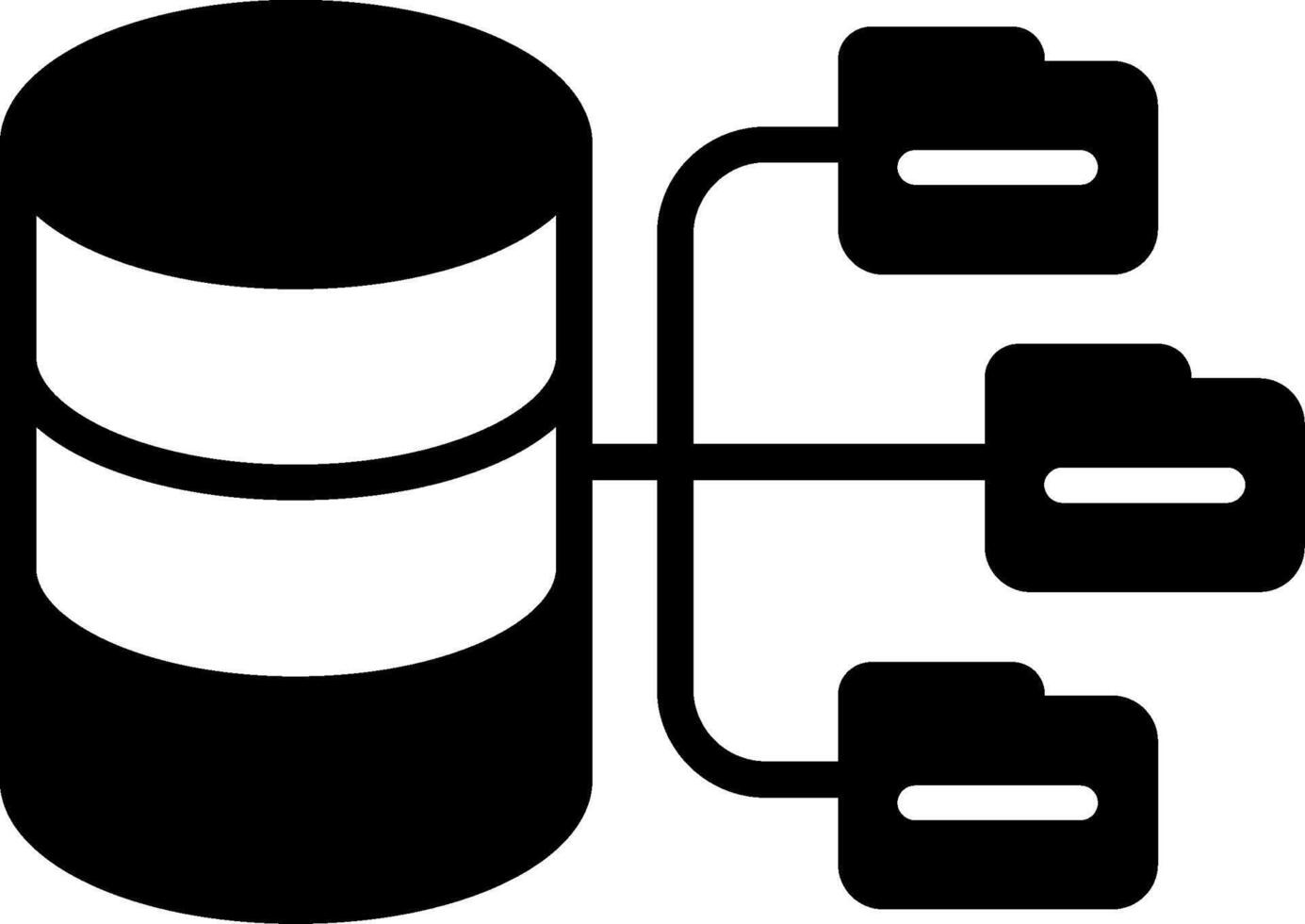 Database Glyph Icon vector