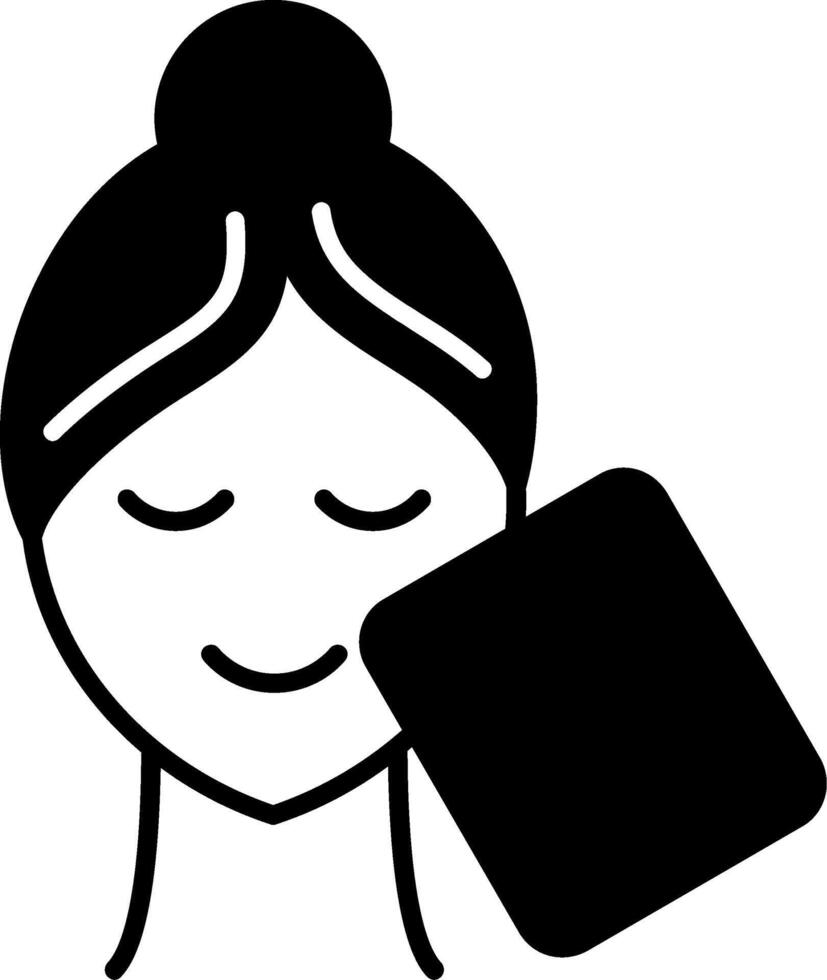 Face Towel Glyph Icon vector