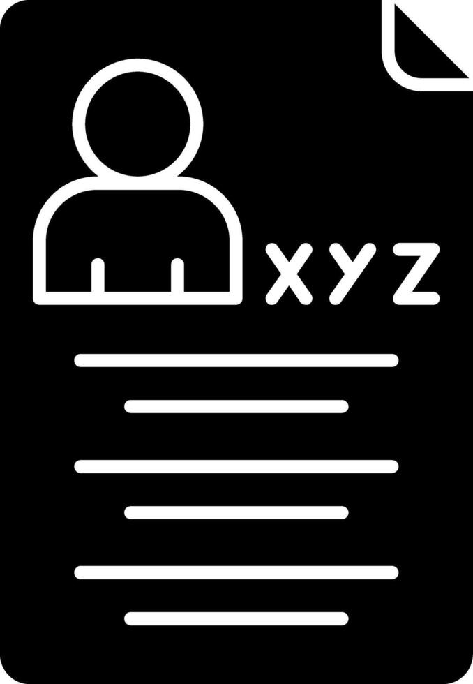 Reviewer Name Glyph Icon vector