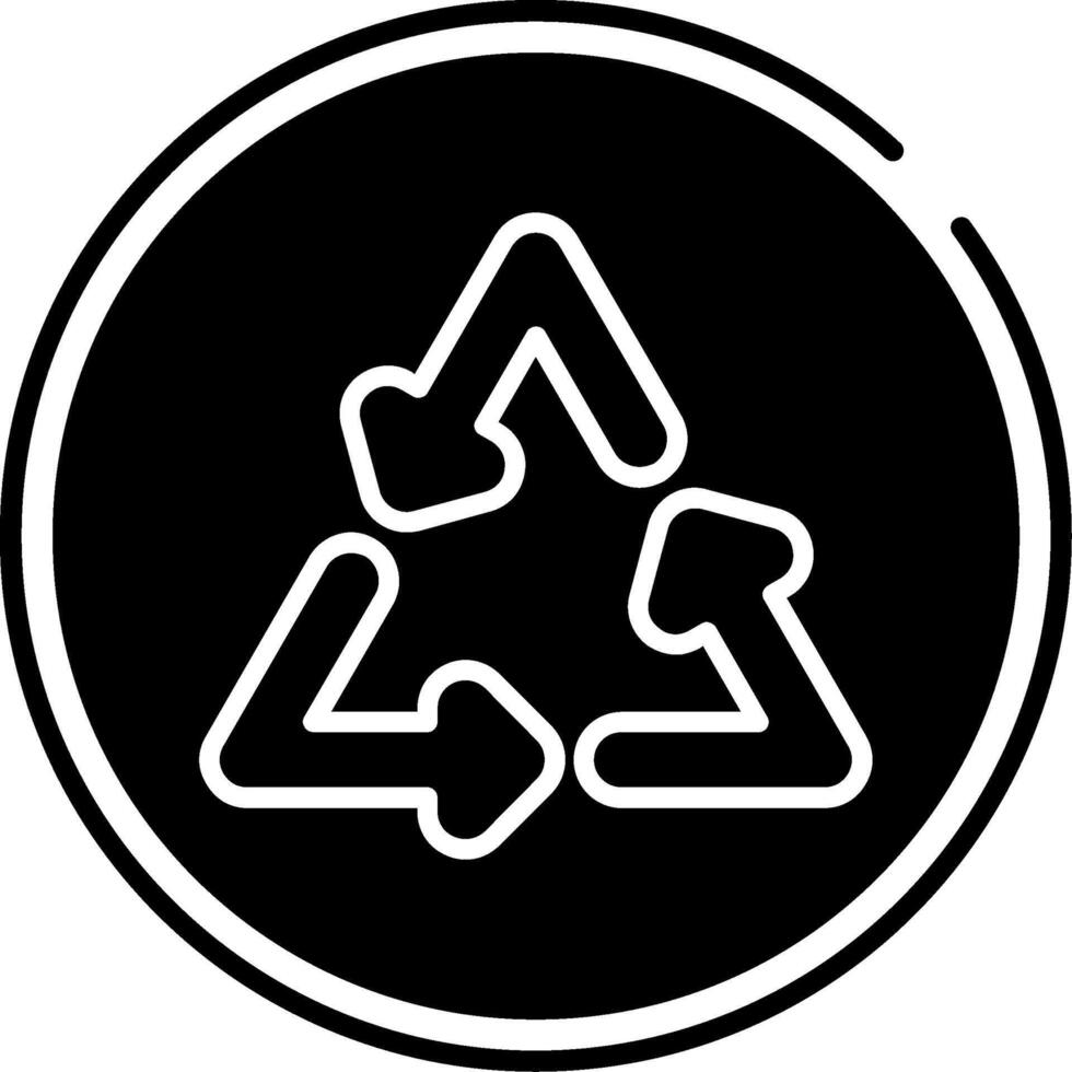 Recycling Symbol Glyph Icon vector