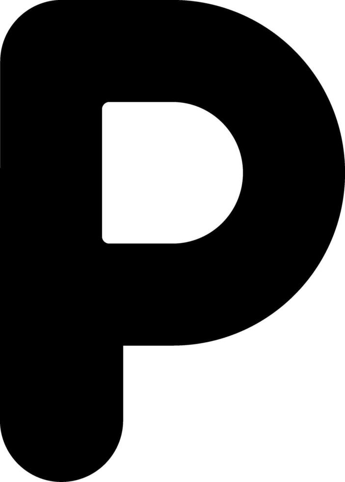 Small p Icon vector