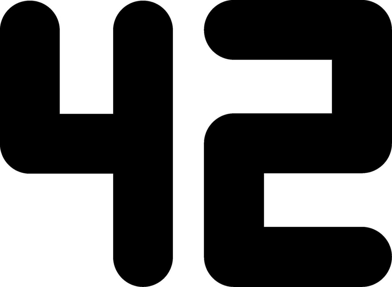 Forty Two Glyph Icon vector