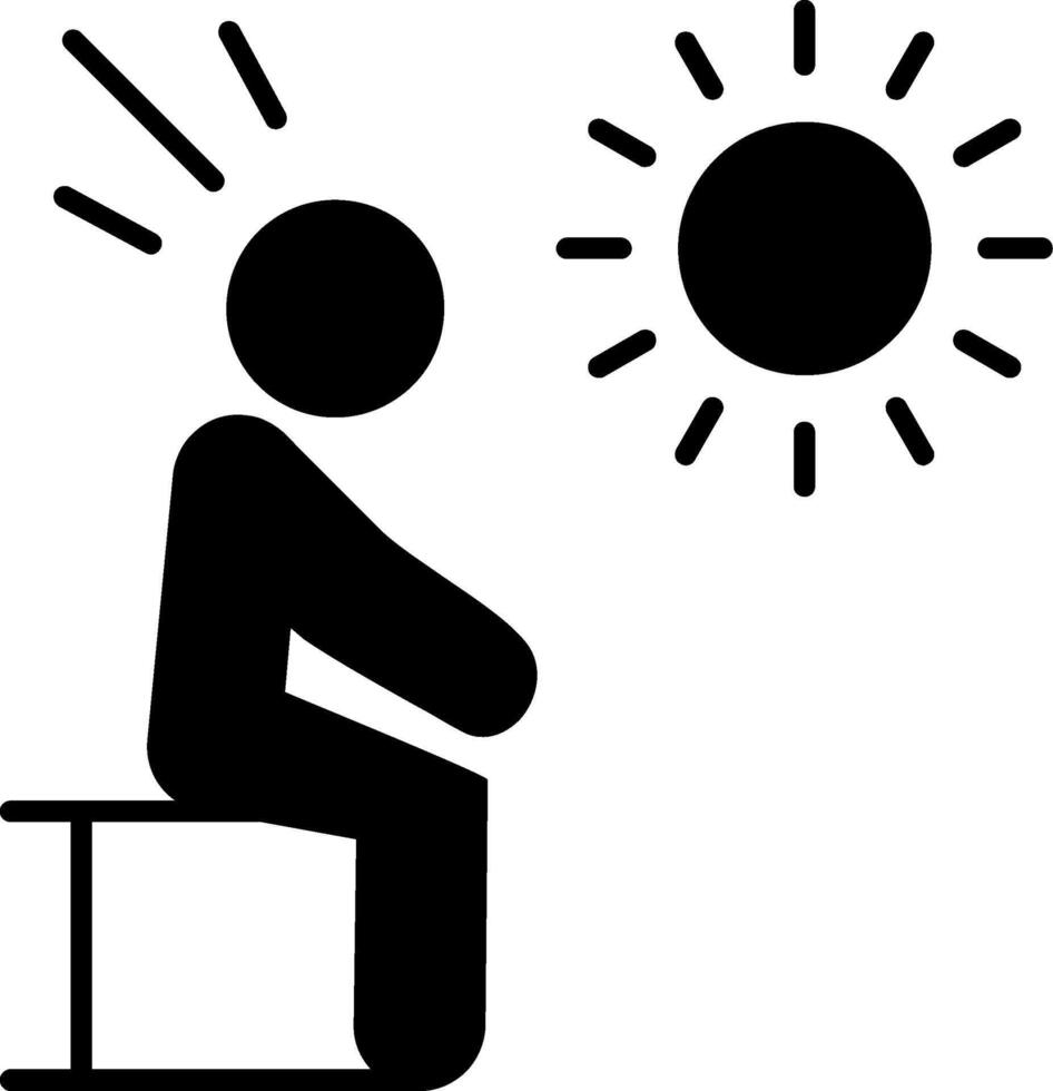 Heat Stress Glyph Icon vector