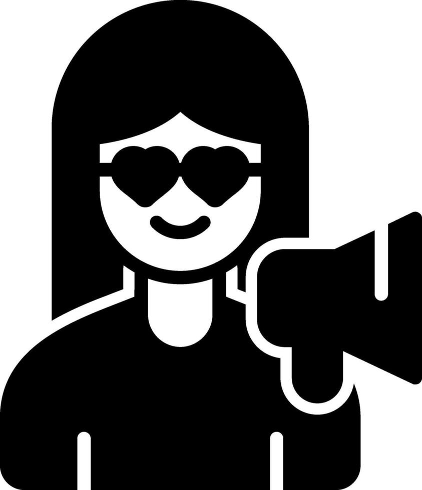 Influencer Glyph Icon vector