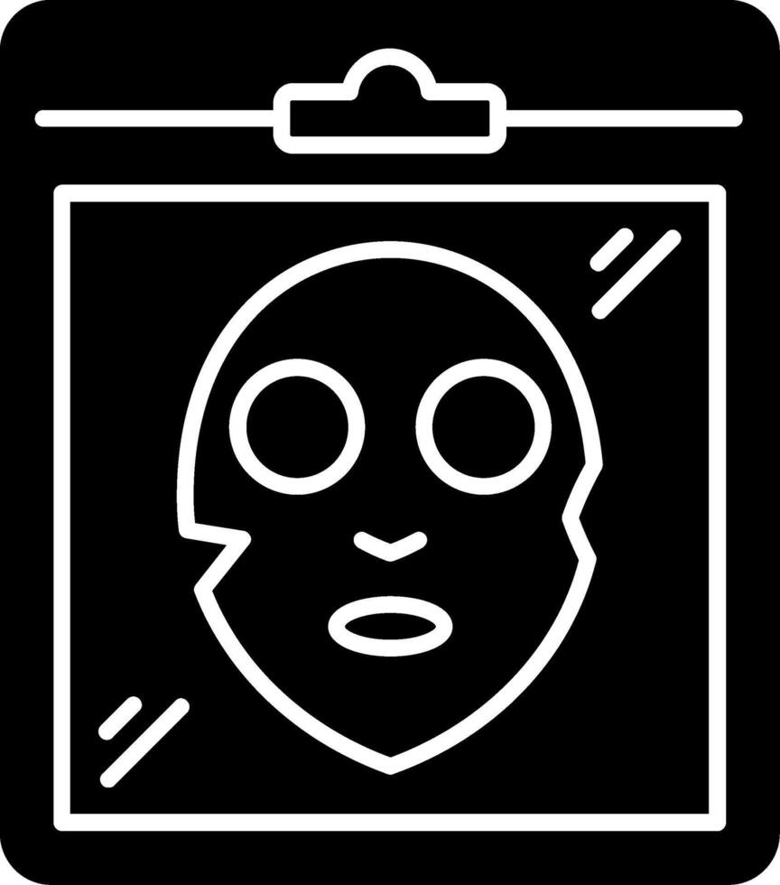 Sheet Mask Pack Glyph Icon vector