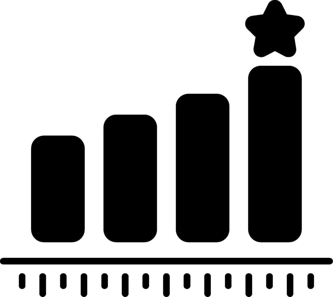 Star Chart Glyph Icon vector