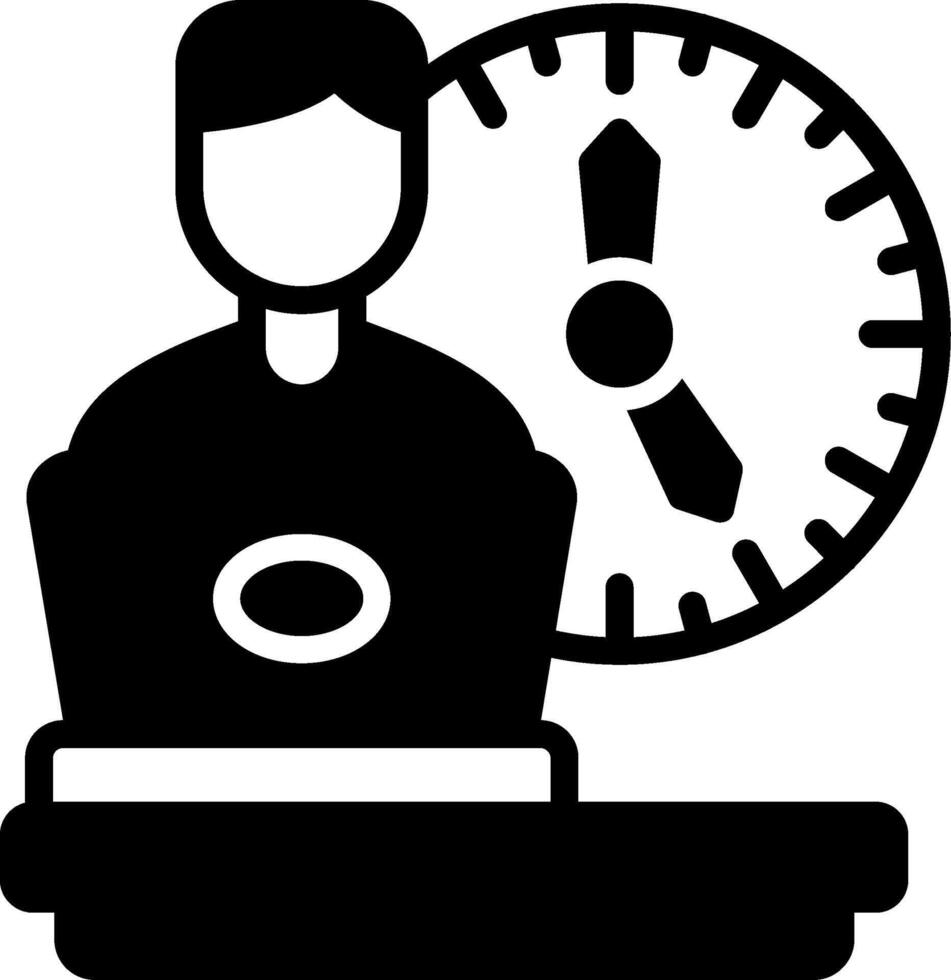 Work From Home Glyph Icon vector