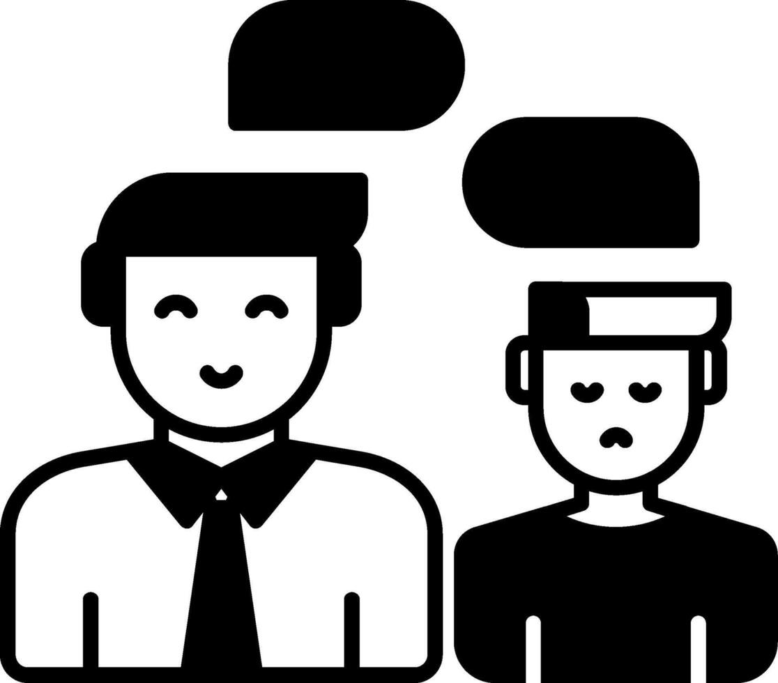 Adolescent Therapy Glyph Icon vector