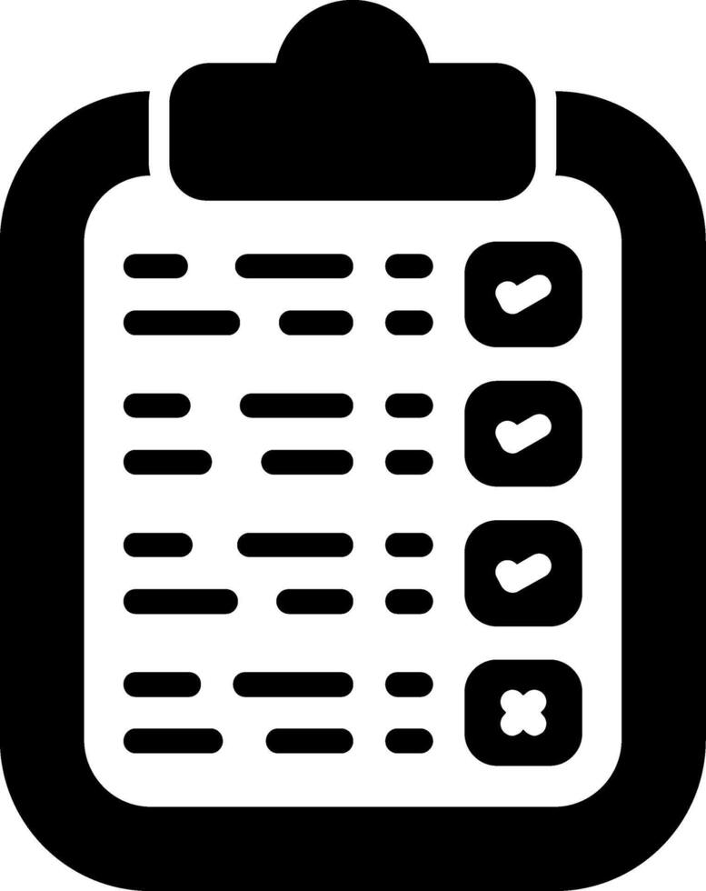 Tasks Glyph Icon vector