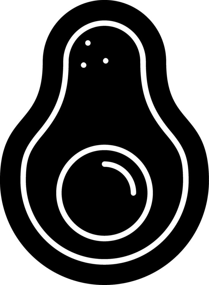 Avocado Glyph Icon vector