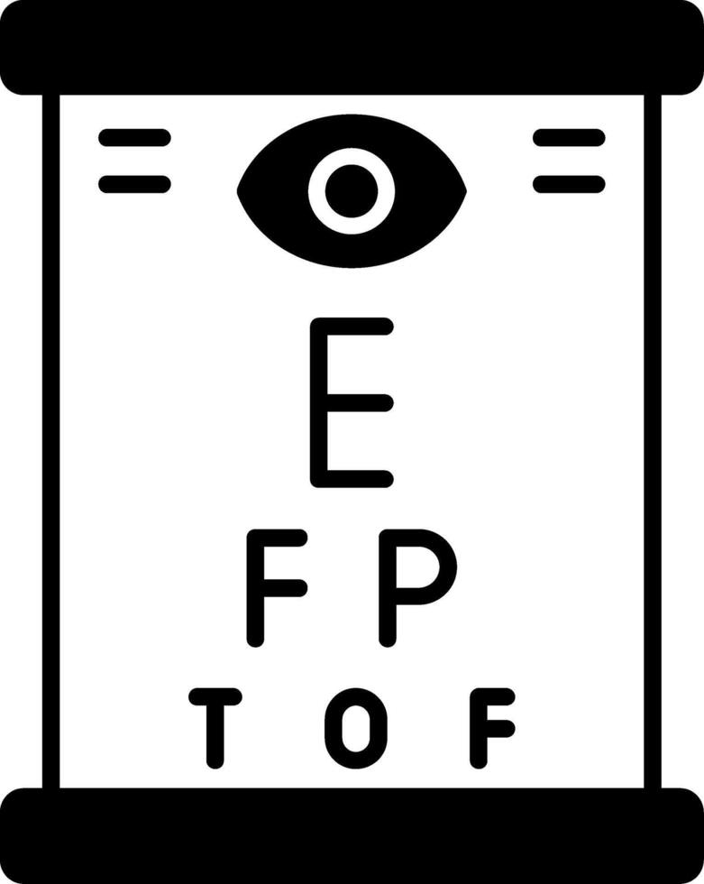 Eye Chart Glyph Icon vector