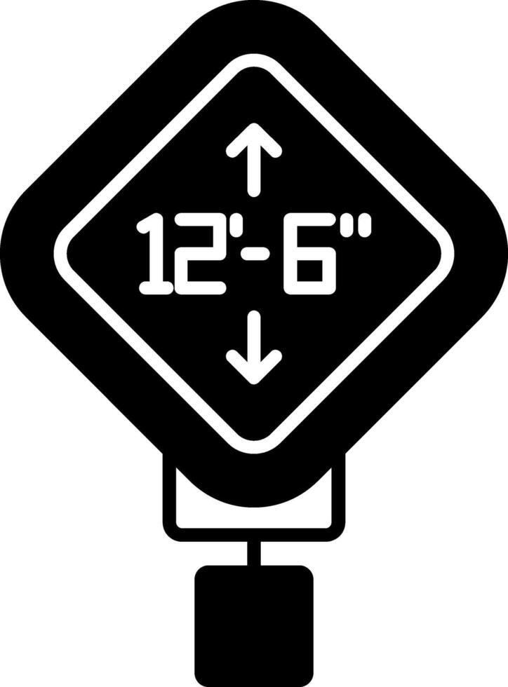 Low Clearance Glyph Icon vector