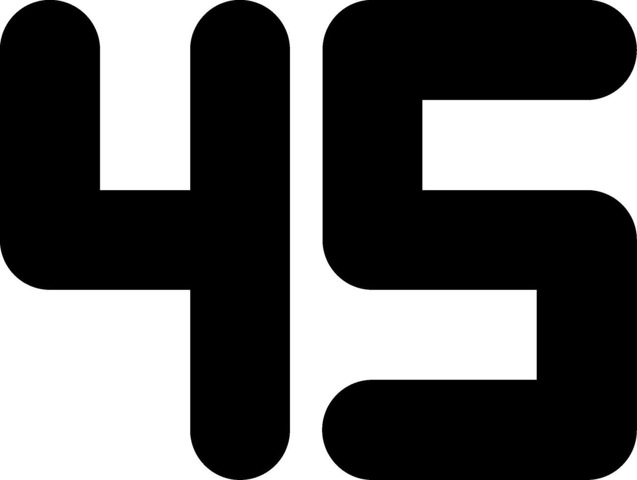 Forty Five Glyph Icon vector