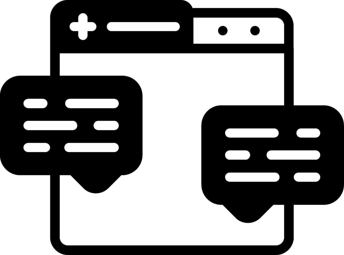 Chat Glyph Icon vector