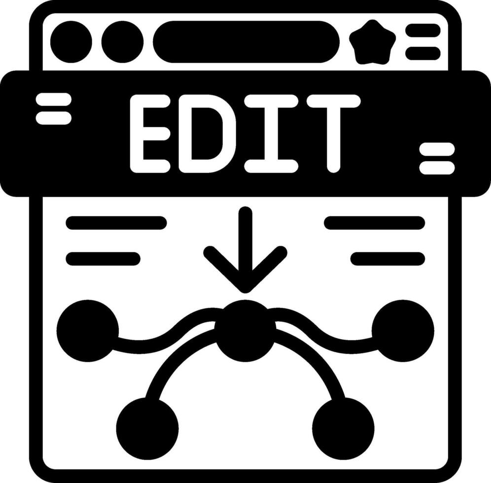 Edit Tools Glyph Icon vector