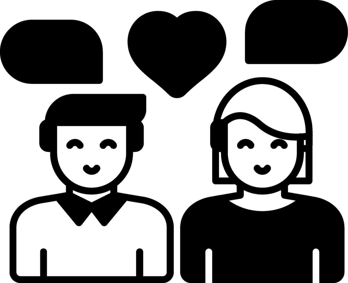 Marriage Counseling Glyph Icon vector