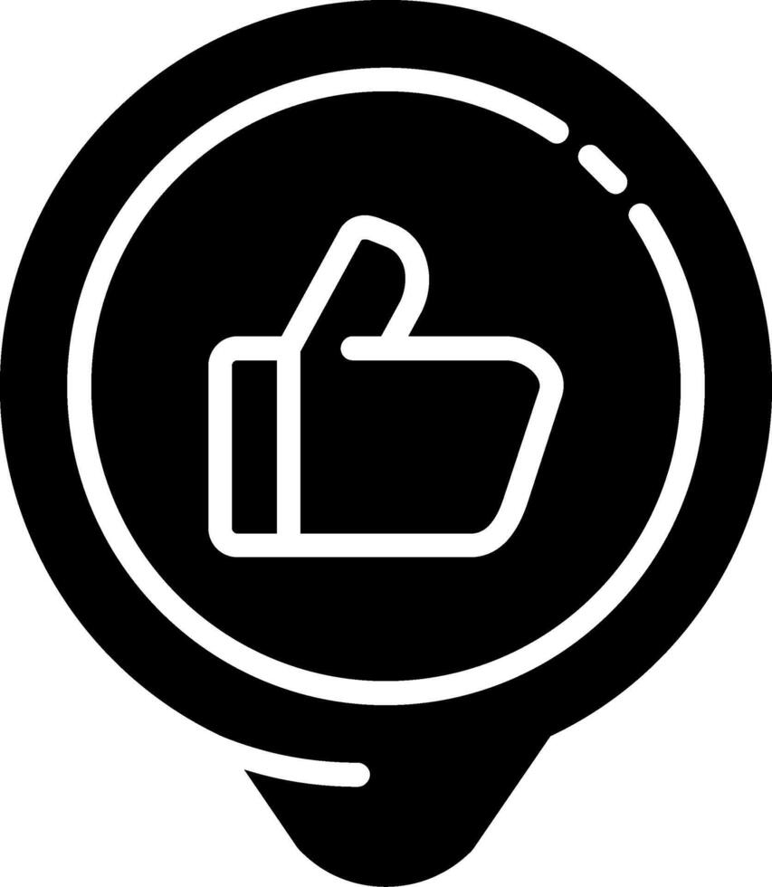 Like Location Glyph Icon vector