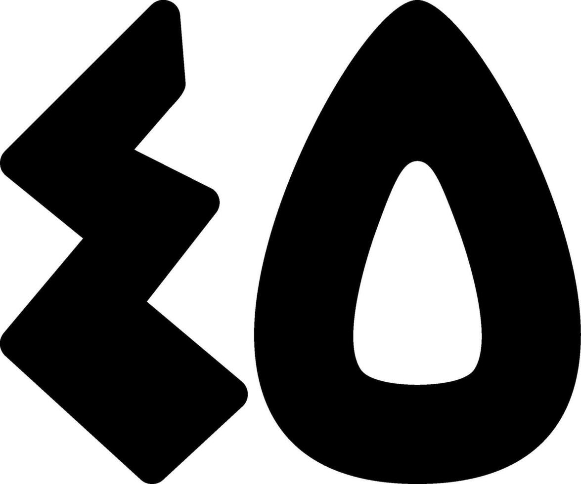 Khamsa wa Arbaoon Glyph Icon vector