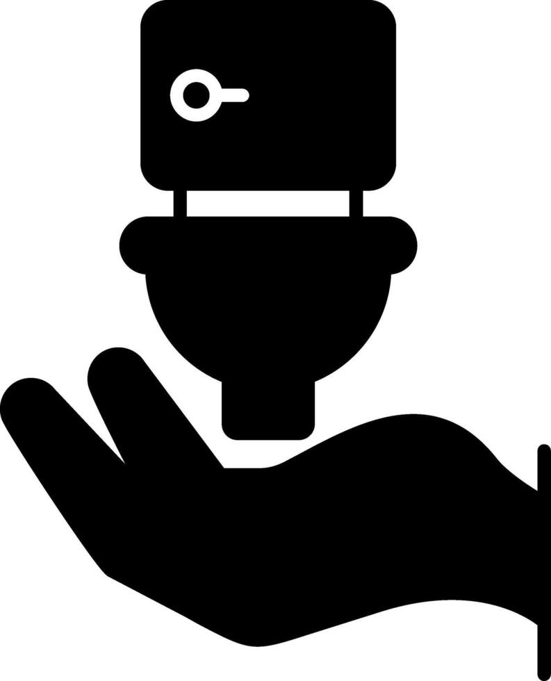 Toileting Assistance Glyph Icon vector