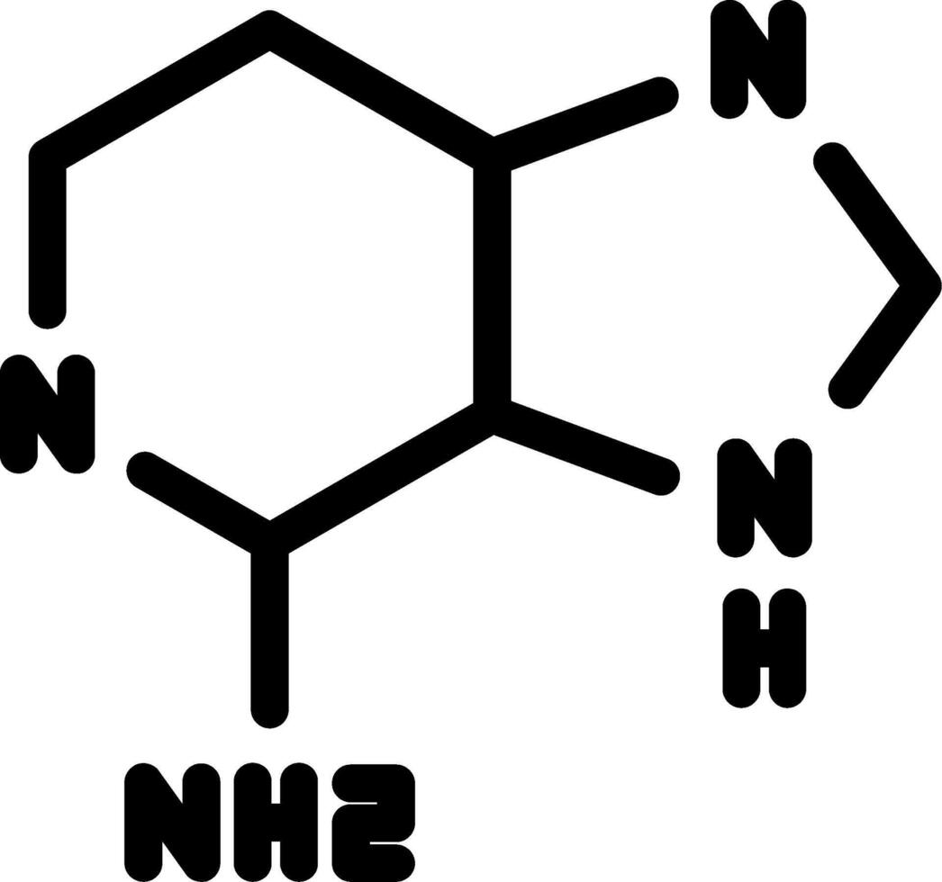 Adenine Glyph Icon vector