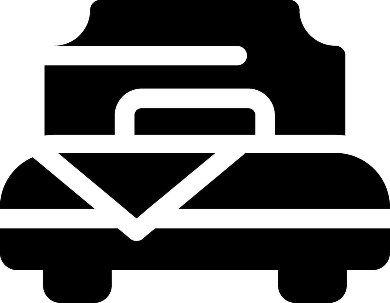 Bed Glyph Icon vector