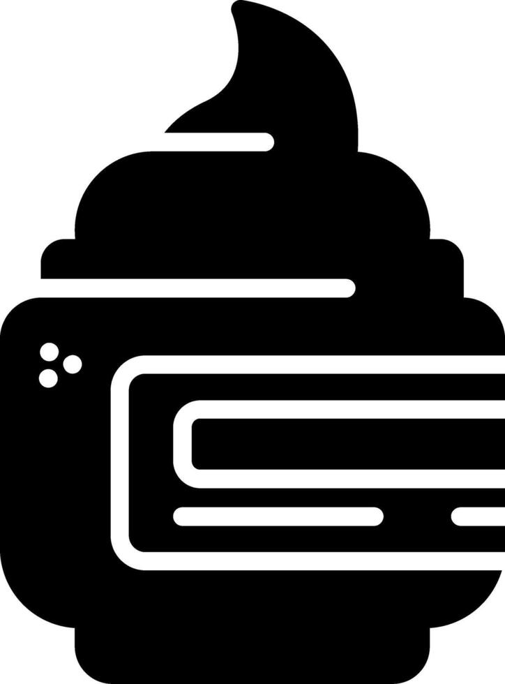 Cream Glyph Icon vector