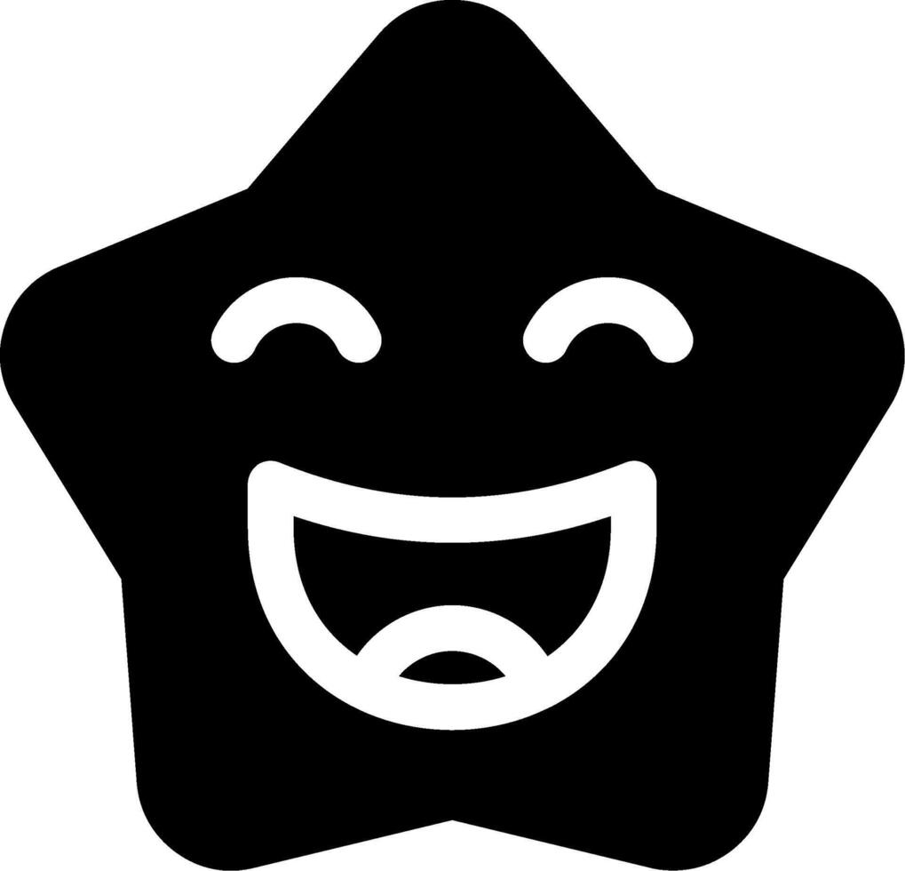 Smile Beam Glyph Icon vector