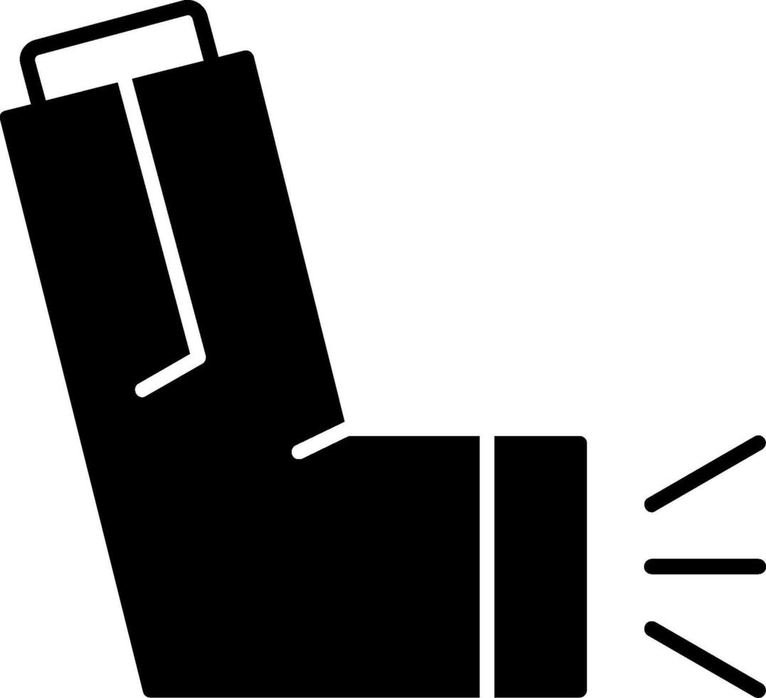 Inhaler Glyph Icon vector