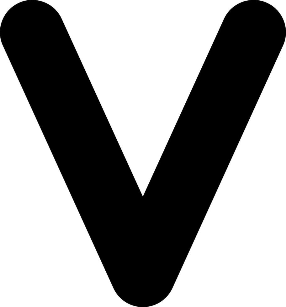 Small v Icon vector
