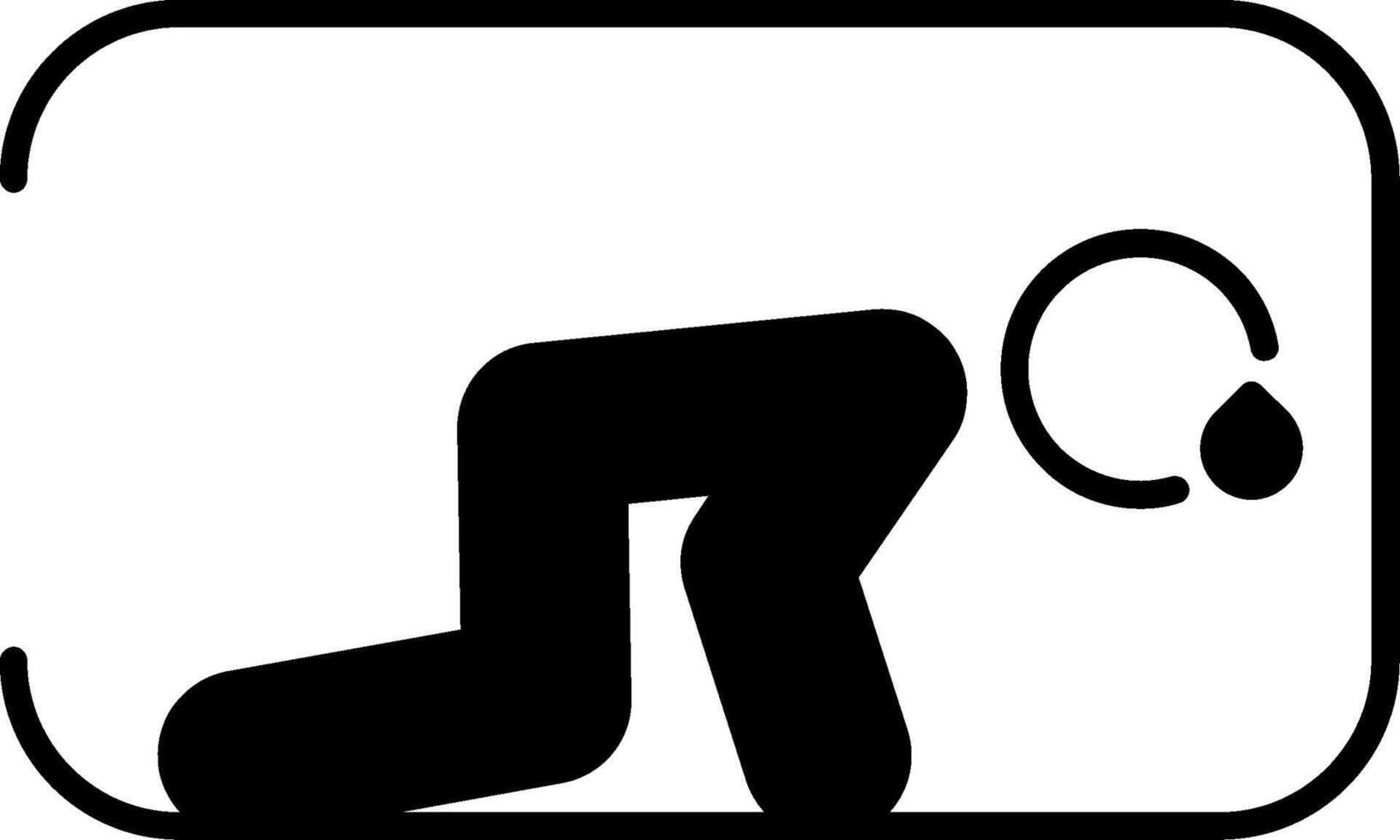 Confined Space Glyph Icon vector