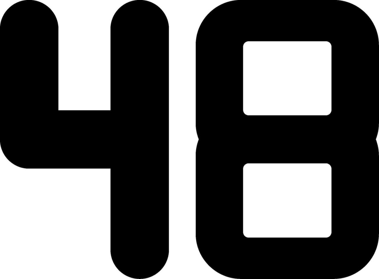 Forty Eight Glyph Icon vector