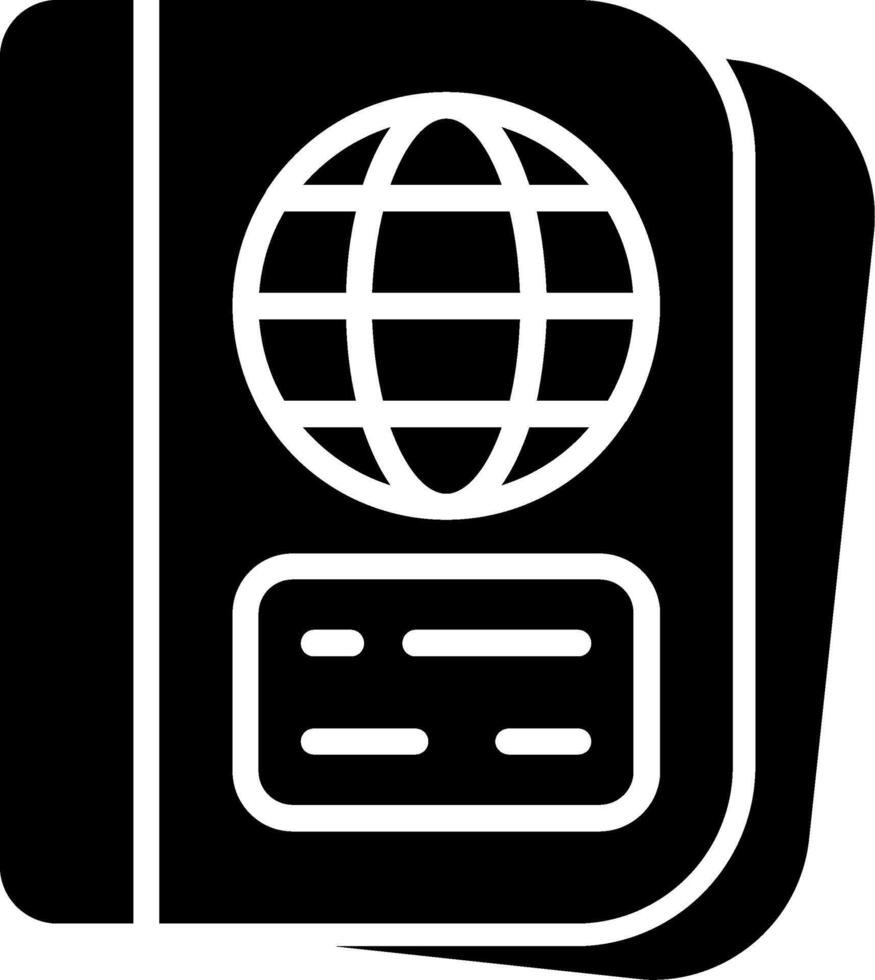 Passport Glyph Icon vector