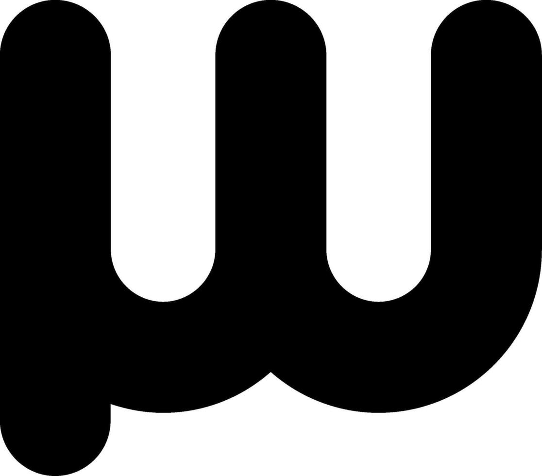 Small w Icon vector