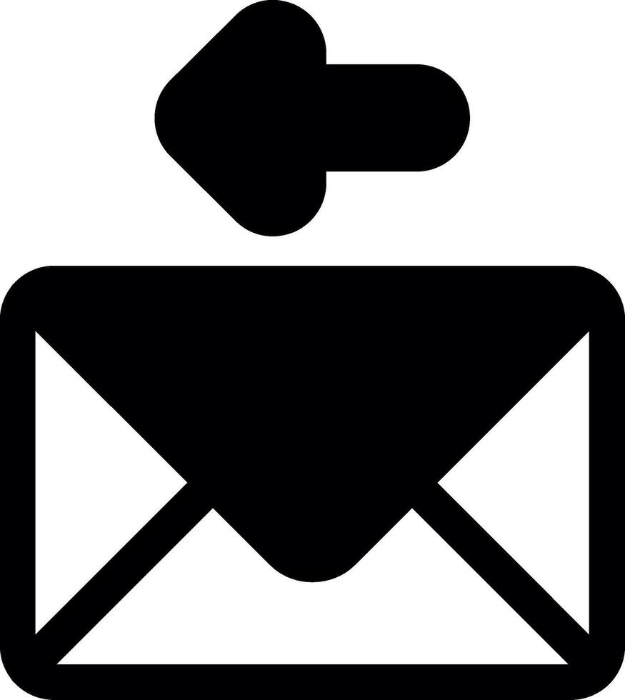 Upcoming Message Glyph Icon vector
