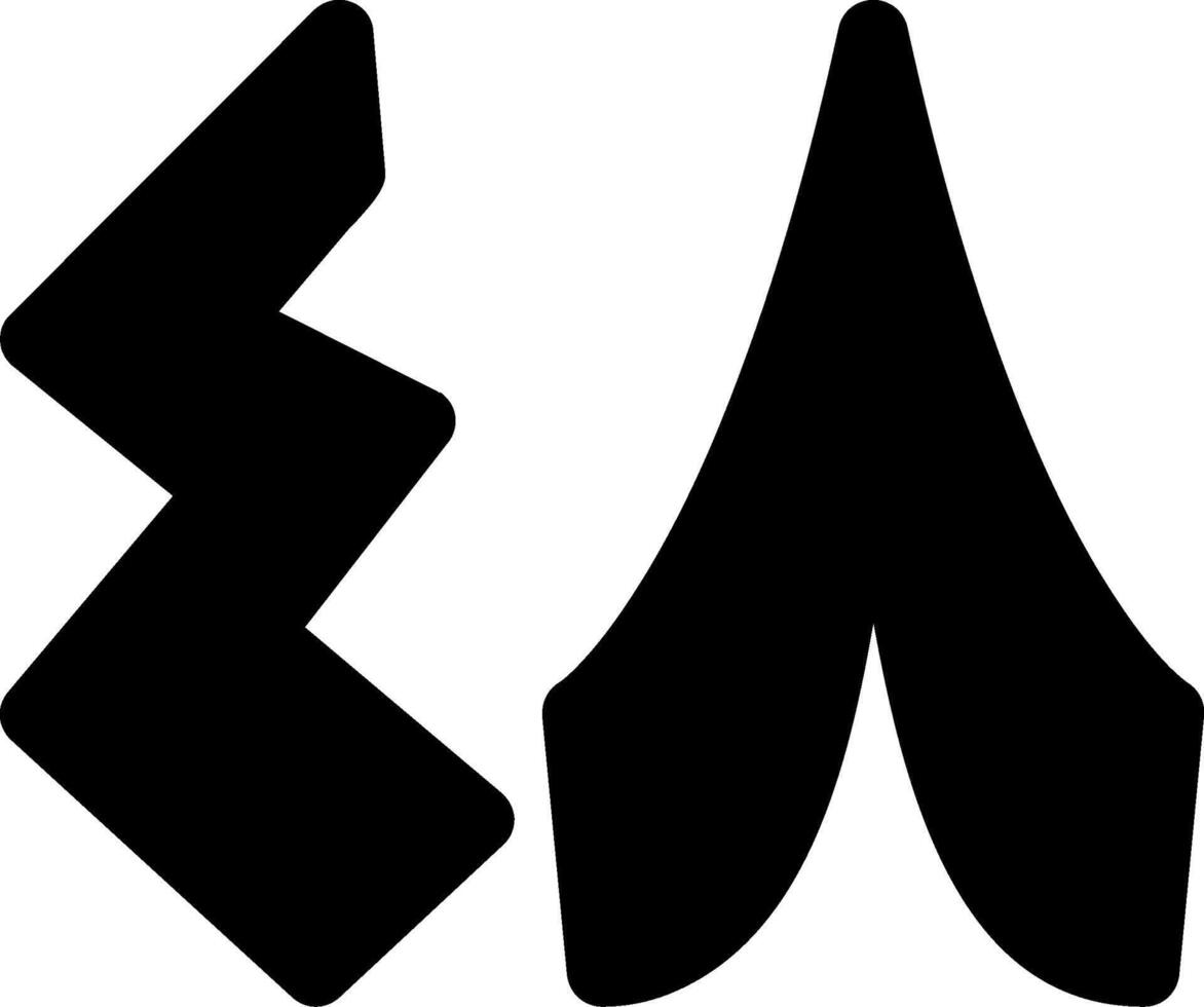 Thamaniya wa Arbaoon Glyph Icon vector