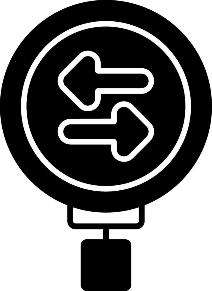 Two Way Traffic Glyph Icon vector