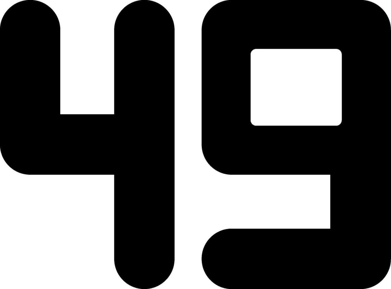 Forty Nine Glyph Icon vector