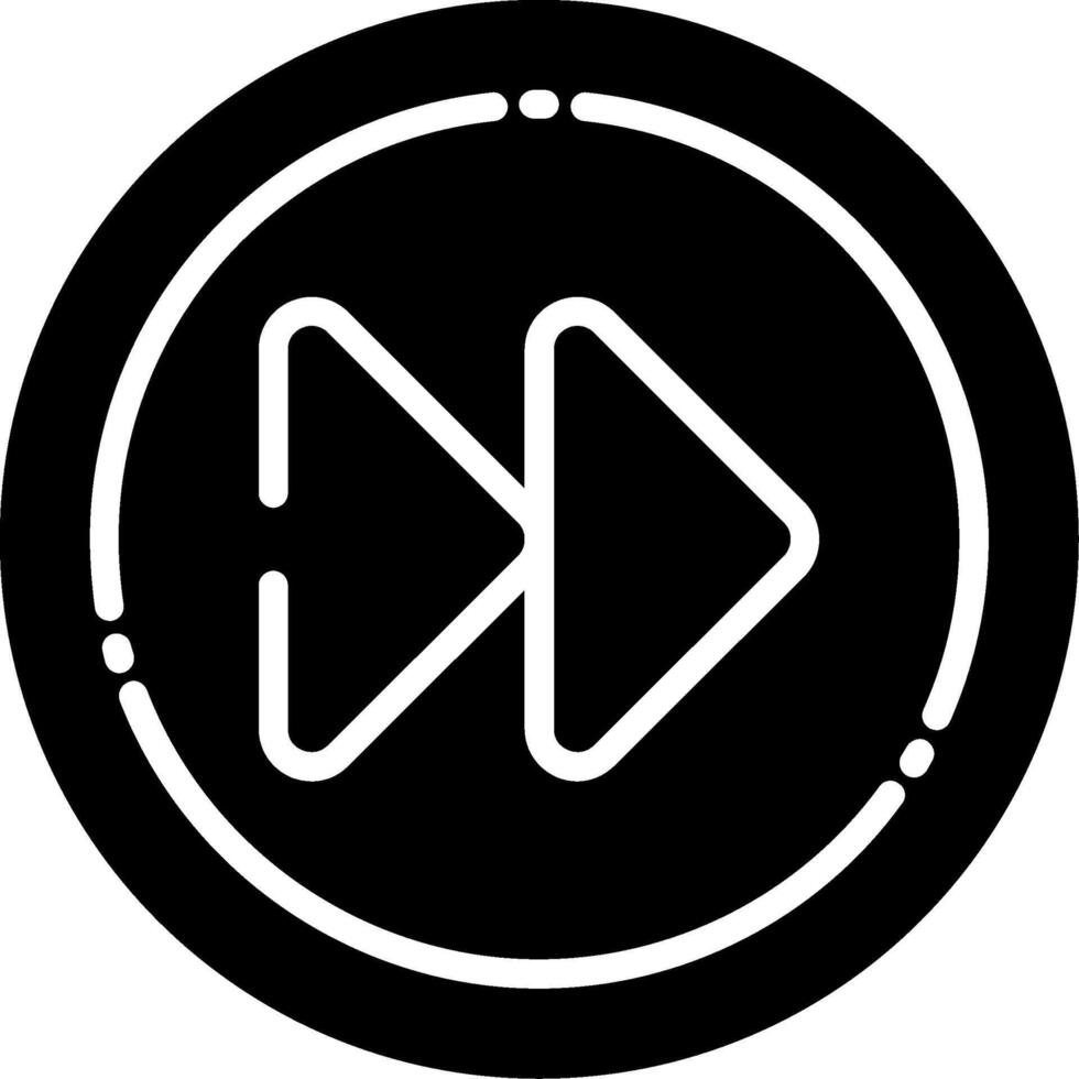Fast Forward Arrow Glyph Icon vector