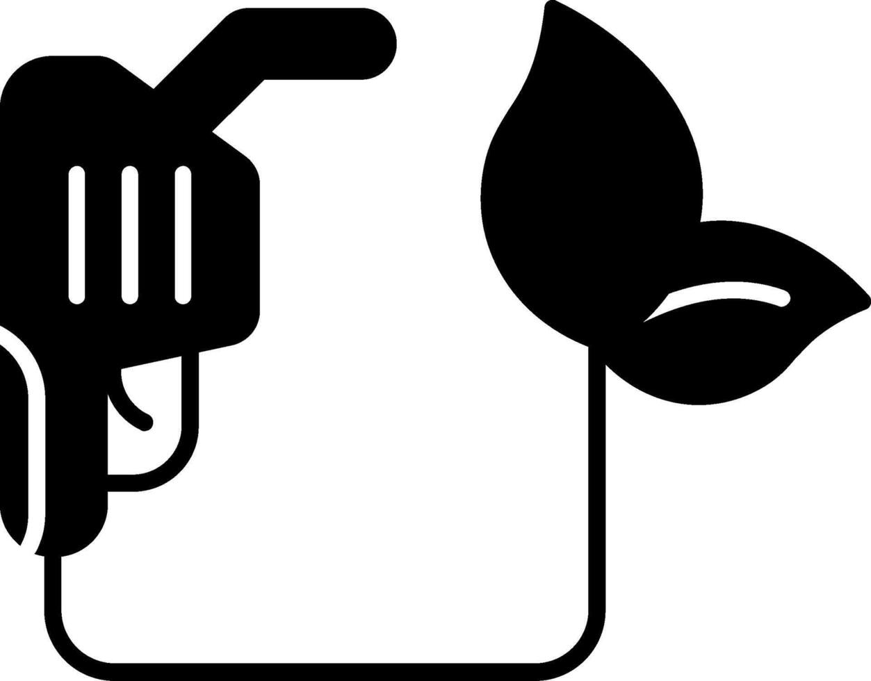 Biofuel Pump Glyph Icon vector