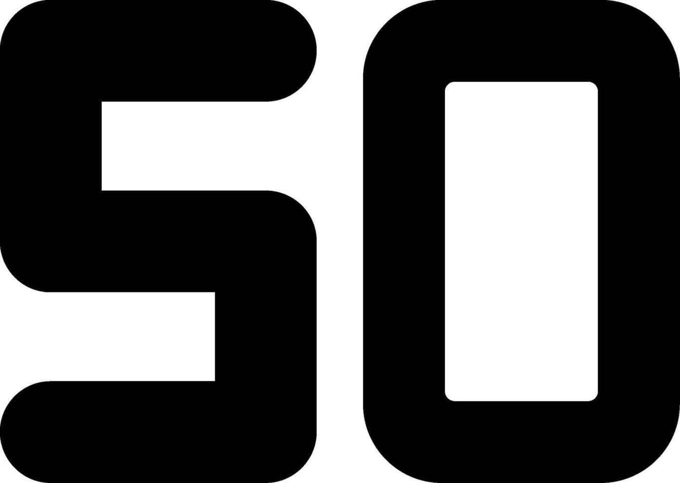 Fifty Glyph Icon vector