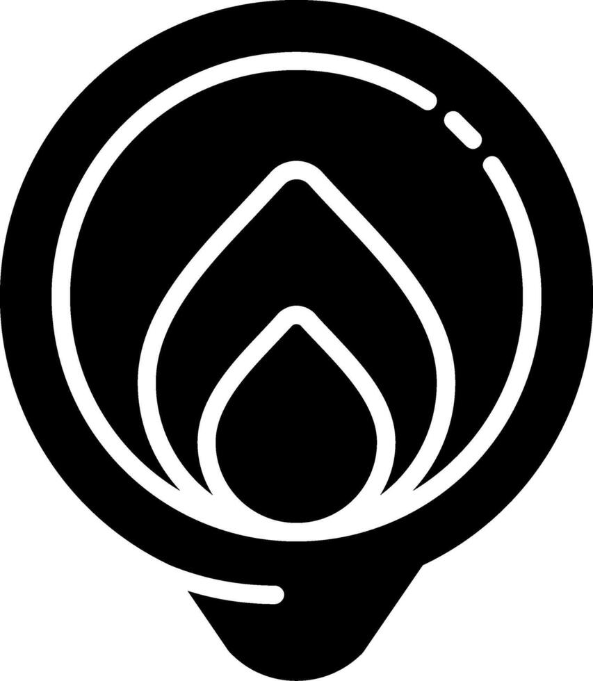 Fire Location Glyph Icon vector