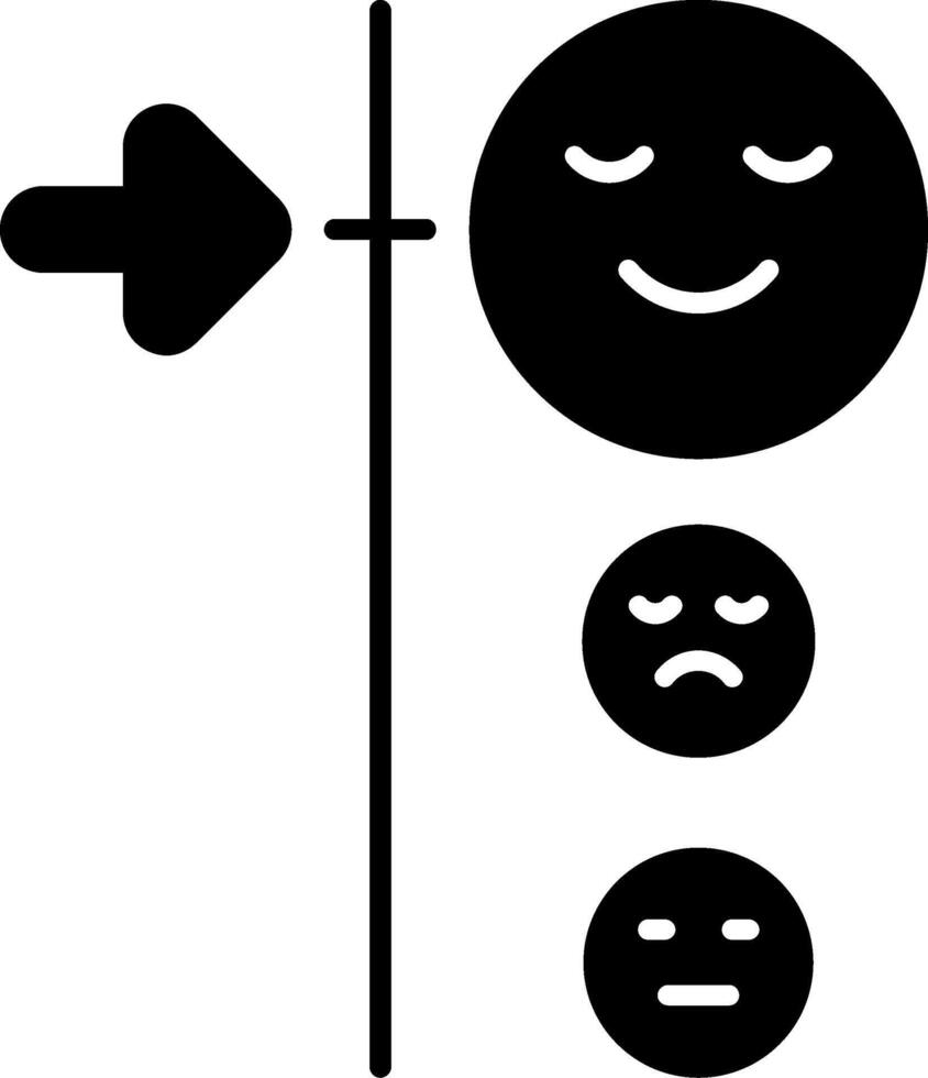 Happy Face Glyph Icon vector