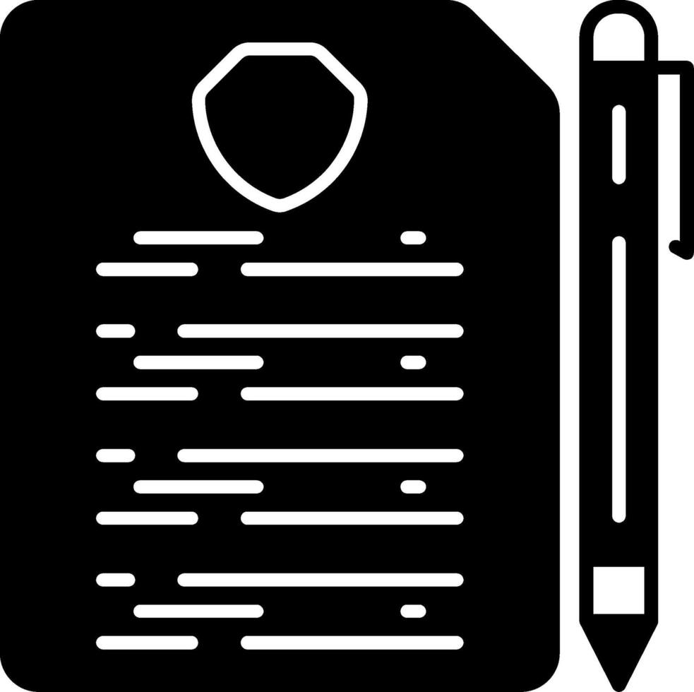 Insurance Contract Icon vector