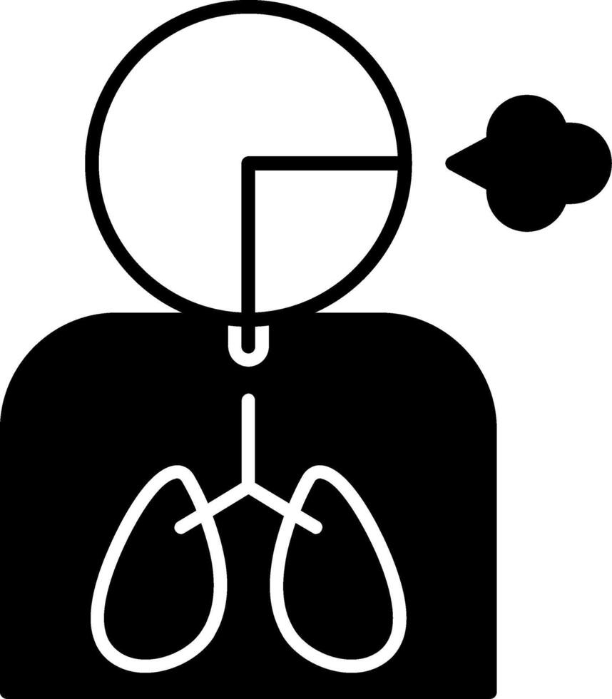 Respiratory Hazard Glyph Icon vector