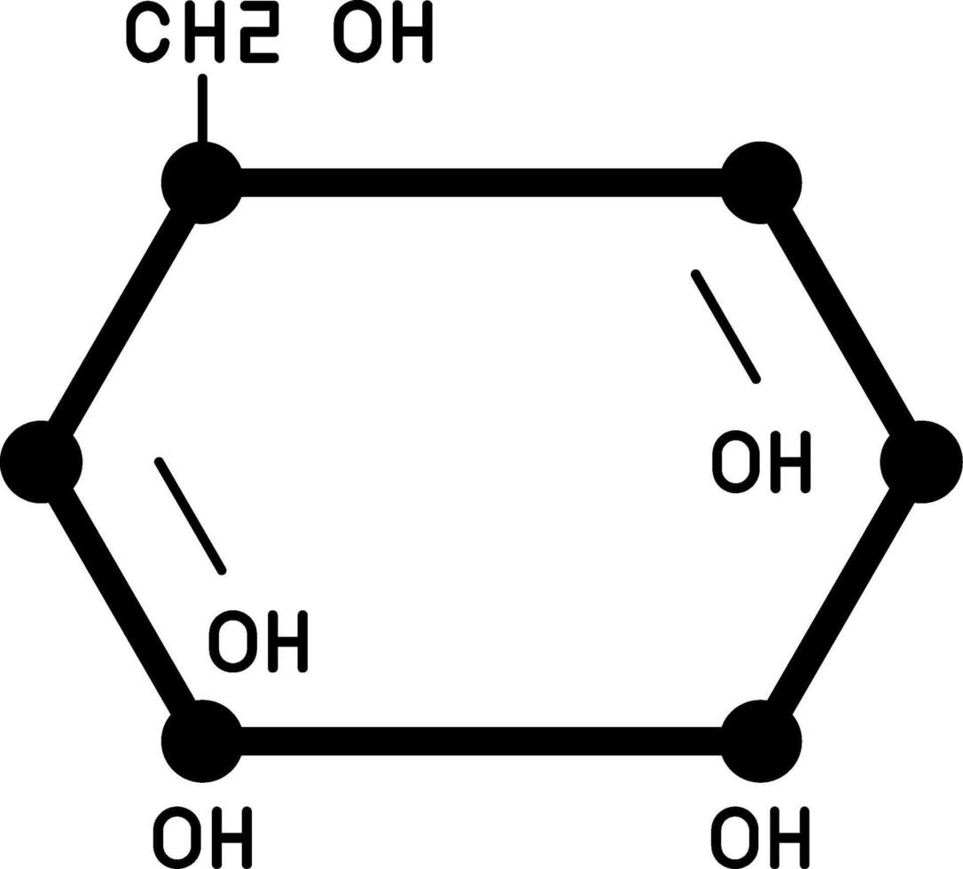 Glucose Glyph Icon vector