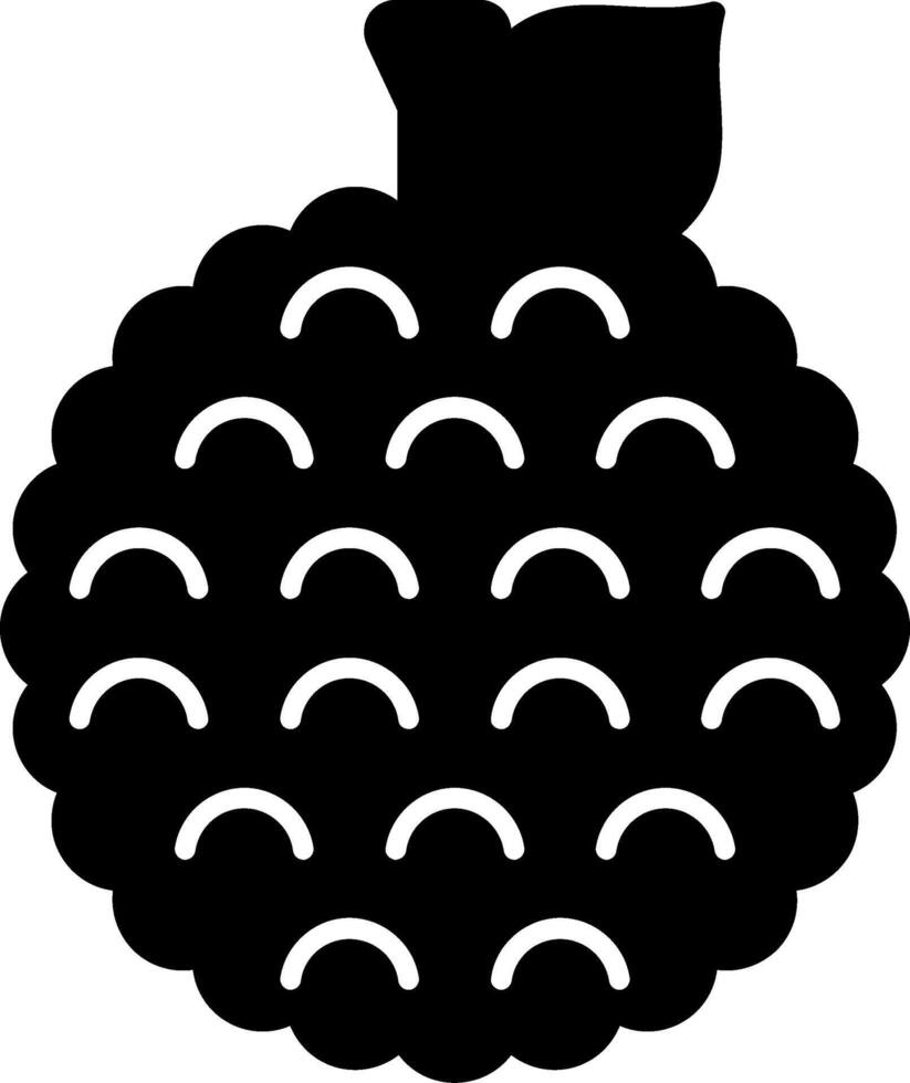 Custard Apple Glyph Icon vector