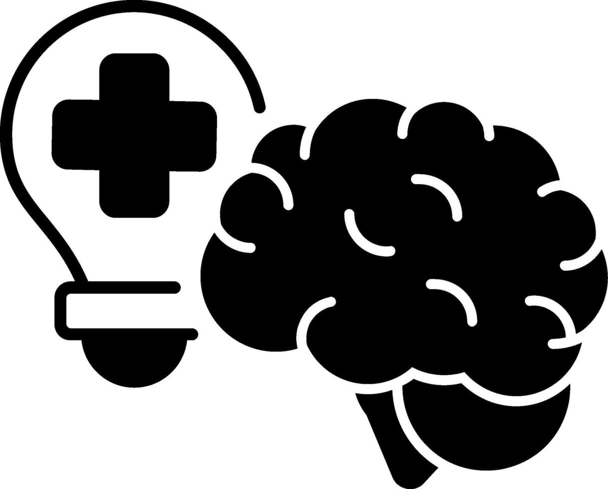 Emotional Intelligence Glyph Icon vector