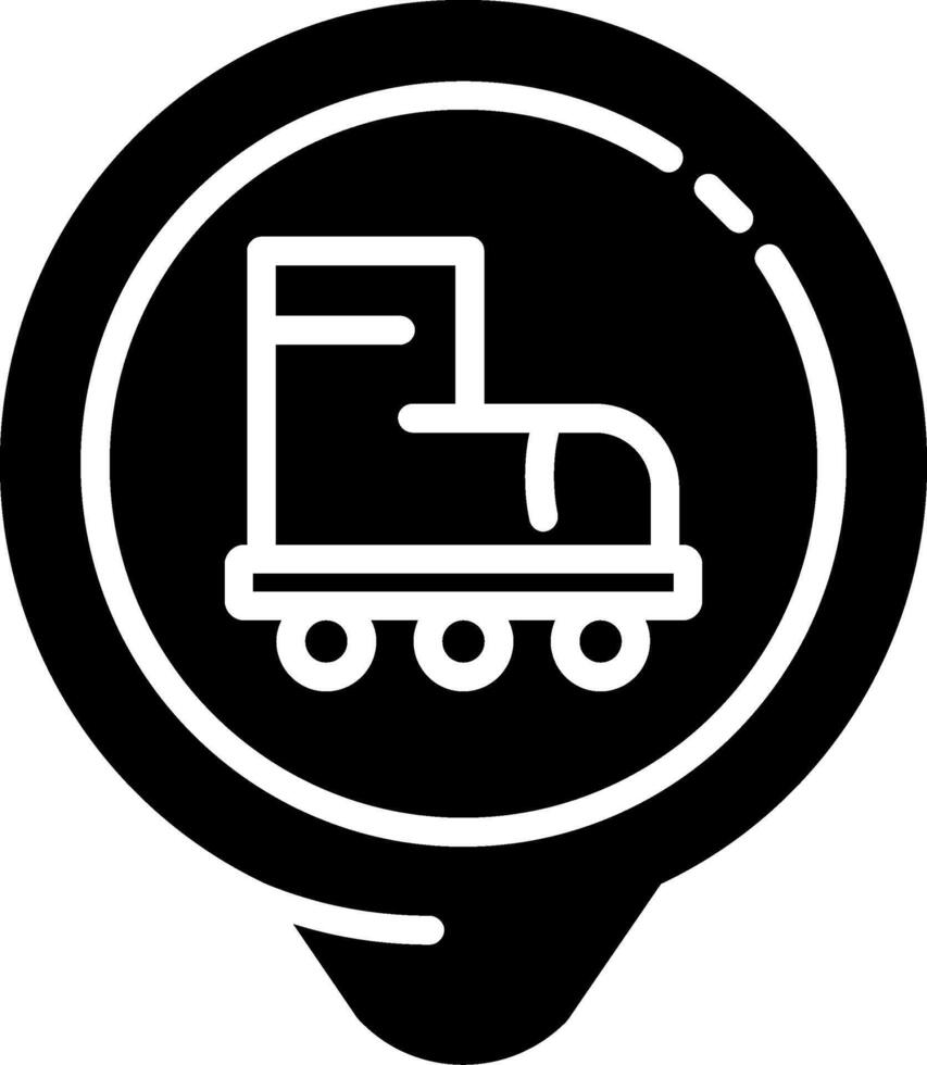 Skate Location Glyph Icon vector