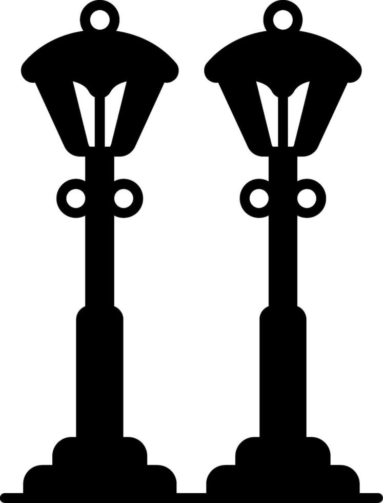 LED Streetlights Glyph Icon vector